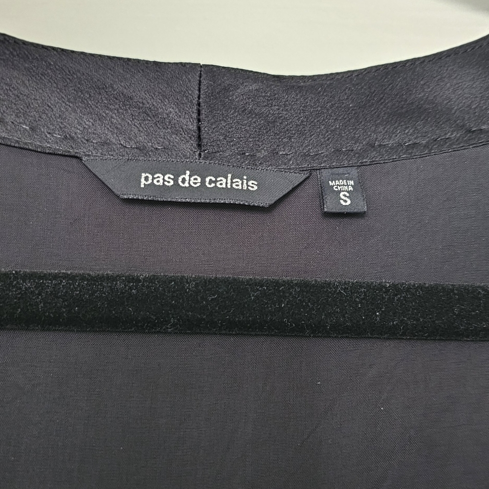 Pas De Calais 100% black silk dress - Picture 3 of 8